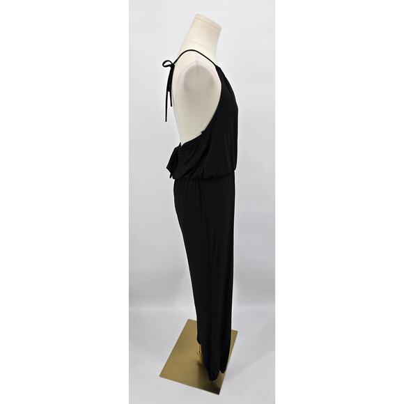 21 Saints Black Tie-Back Halter Jumpsuit - Picture 2 of 5